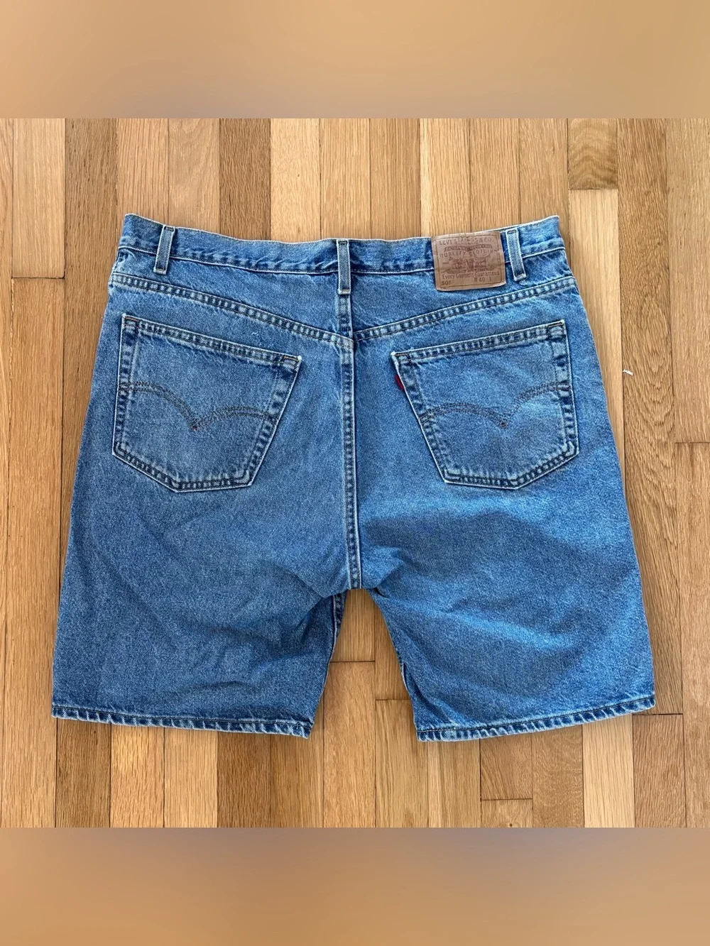 Vintage Levi’s 505 Denim Jorts Mens 40 Made In USA Y2K Distressed Jean Shorts